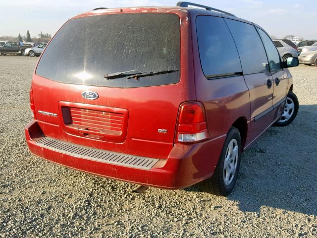 2FMZA51634BB05068 - 2004 FORD FREESTAR S RED photo 4