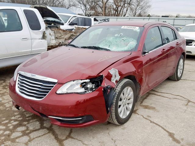 1C3CCBBB4EN183948 - 2014 CHRYSLER 200 TOURIN RED photo 2