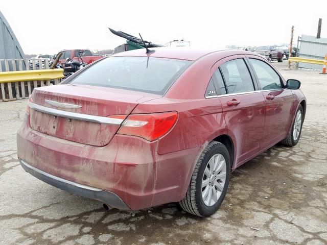 1C3CCBBB4EN183948 - 2014 CHRYSLER 200 TOURIN RED photo 4