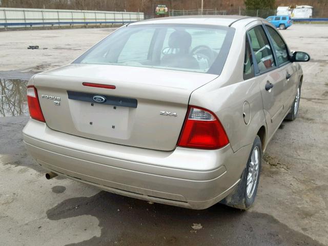 1FAFP34N16W169792 - 2006 FORD FOCUS ZX4 TAN photo 4