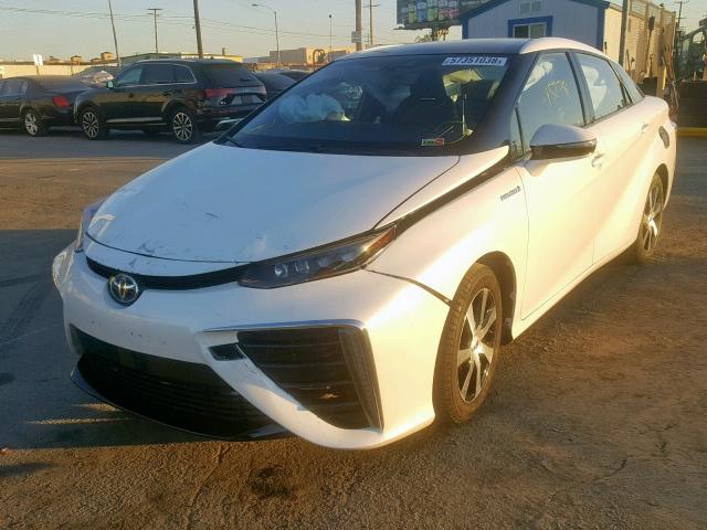 JTDBVRBD6HA001707 - 2017 TOYOTA MIRAI WHITE photo 2