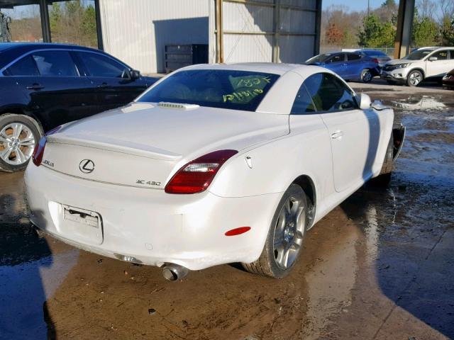 JTHFN45Y789020320 - 2008 LEXUS SC 430 WHITE photo 4