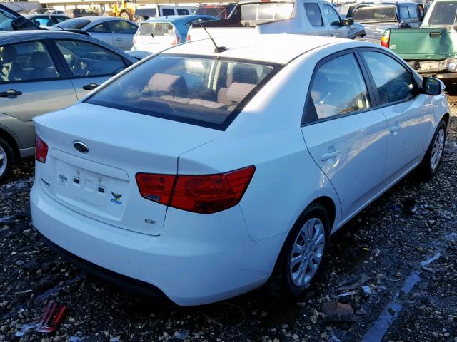 KNAFU4A21A5100812 - 2010 KIA FORTE EX WHITE photo 4