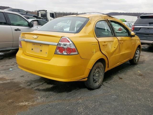 KL1TD5DE2BB132812 - 2011 CHEVROLET AVEO LS YELLOW photo 4