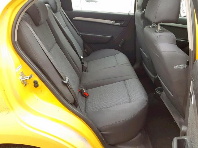 KL1TD5DE2BB132812 - 2011 CHEVROLET AVEO LS YELLOW photo 6