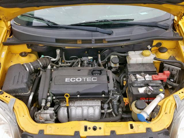 KL1TD5DE2BB132812 - 2011 CHEVROLET AVEO LS YELLOW photo 7