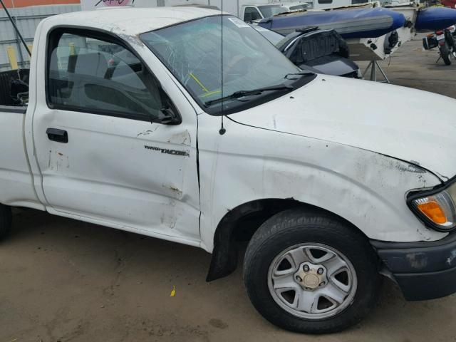 5TENL42N82Z022618 - 2002 TOYOTA TACOMA WHITE photo 9