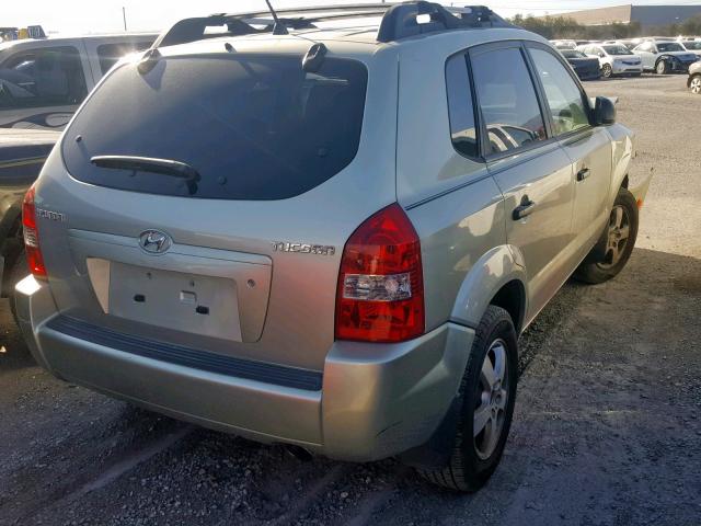 KM8JM12B06U249764 - 2006 HYUNDAI TUCSON GL SILVER photo 4