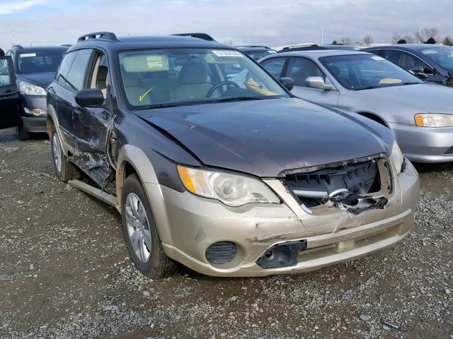 4S4BP60C087319611 - 2008 SUBARU OUTBACK BROWN photo 1