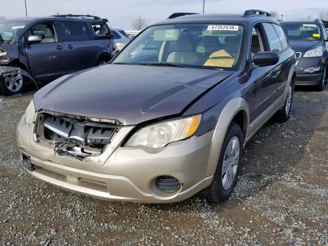 4S4BP60C087319611 - 2008 SUBARU OUTBACK BROWN photo 2