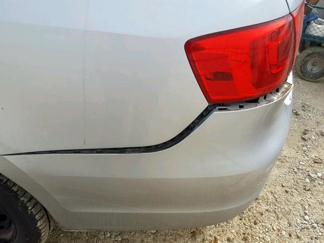 3VW2K7AJXCM381857 - 2012 VOLKSWAGEN JETTA BASE Արծաթագույն լուսանկար 9