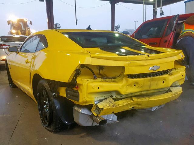 2G1FA1E33D9154528 - 2013 CHEVROLET CAMARO LS YELLOW photo 3