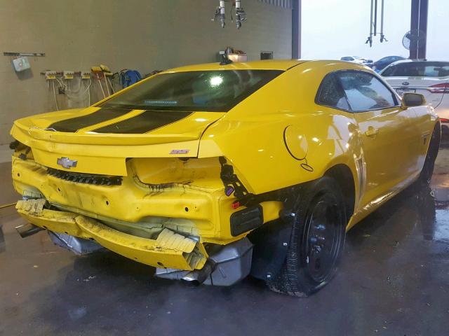 2G1FA1E33D9154528 - 2013 CHEVROLET CAMARO LS YELLOW photo 4