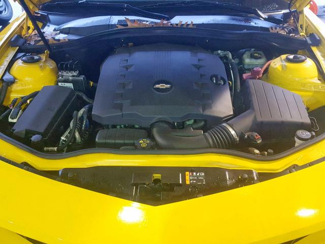 2G1FA1E33D9154528 - 2013 CHEVROLET CAMARO LS YELLOW photo 7