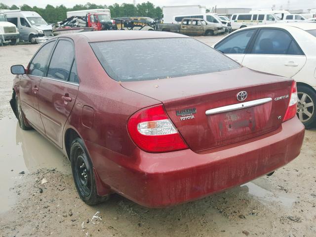 4T1BF32K54U070580 - 2004 TOYOTA CAMRY LE RED photo 3