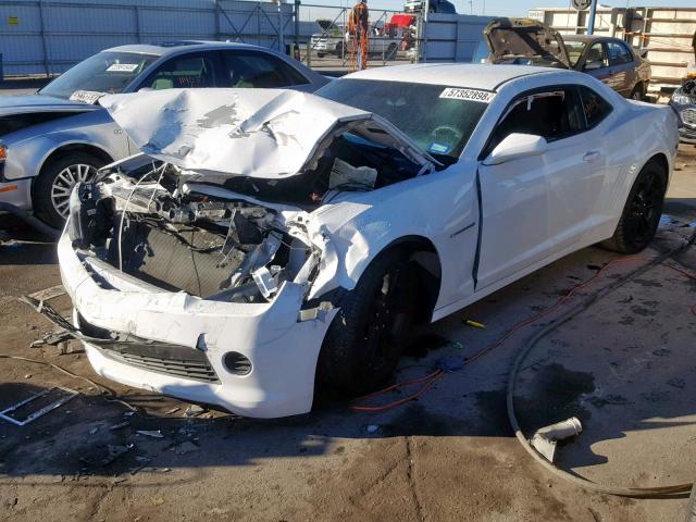 2G1FA1E33E9293558 - 2014 CHEVROLET CAMARO LS WHITE photo 2