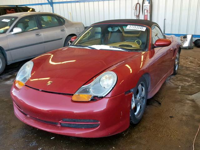 WP0CA298X1U623439 - 2001 PORSCHE BOXSTER RED photo 2