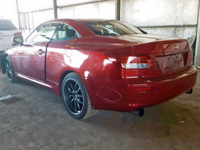 JTHFE2C26C2508226 - 2012 LEXUS IS 350 RED photo 3