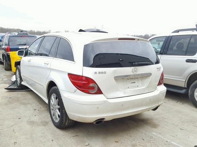 4JGCB65E67A045491 - 2007 MERCEDES-BENZ R 350 WHITE photo 3