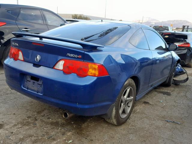 JH4DC53043C001588 - 2003 ACURA RSX TYPE-S BLUE photo 4