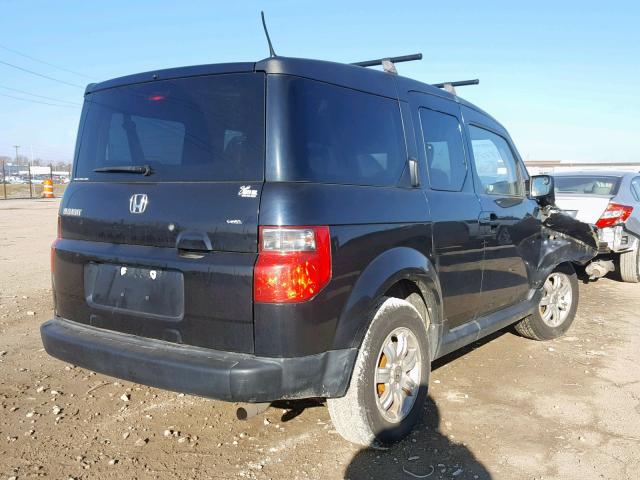 5J6YH287X8L017725 - 2008 HONDA ELEMENT EX BLACK photo 4