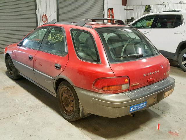 JF1GF485XWG809175 - 1998 SUBARU IMPREZA OU RED photo 3