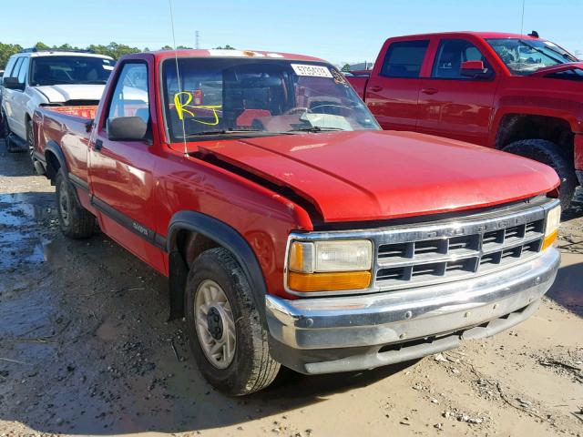 1B7GL26XXPS104662 - 1993 DODGE DAKOTA RED photo 1