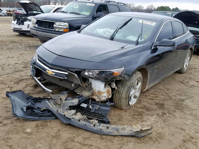 1G1ZB5STXJF242386 - 2018 CHEVROLET MALIBU LS BLACK photo 2