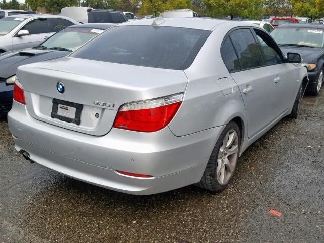 WBANW13578CZ80786 - 2008 BMW 535 I SILVER photo 4