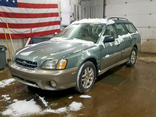 4S3BH675147603865 - 2004 SUBARU LEGACY OUT GREEN photo 2