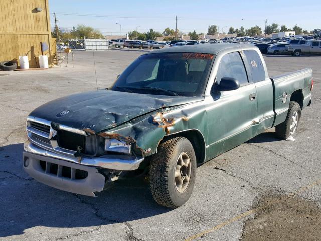 1B7GL22X2WS642941 - 1998 DODGE DAKOTA GREEN photo 2