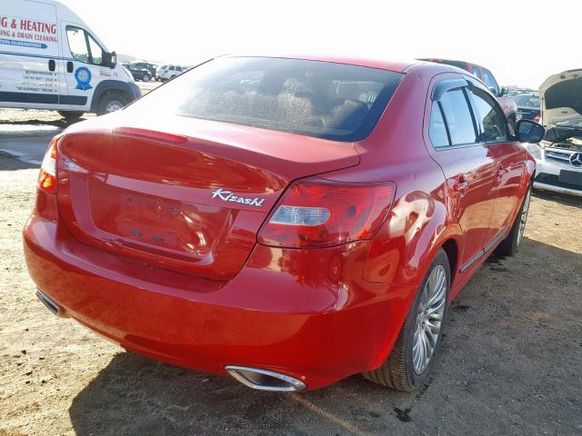 JS2RE9A59A6100870 - 2010 SUZUKI KIZASHI GT RED photo 4