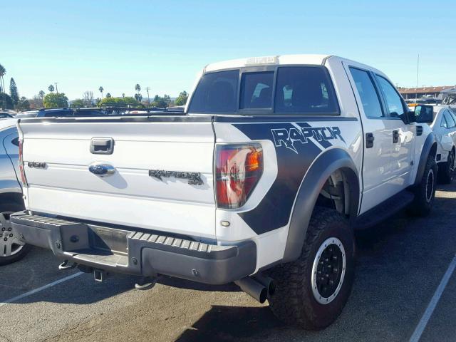 1FTFW1R63EFC34210 - 2014 FORD F150 SVT R WHITE photo 4