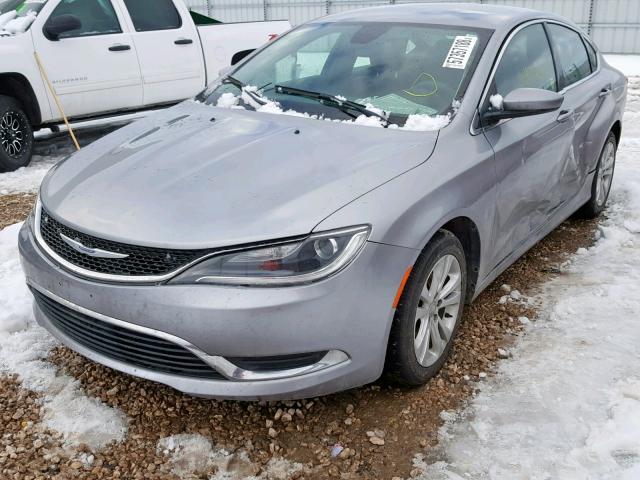 1C3CCCAB7FN691789 - 2015 CHRYSLER 200 LIMITE GRAY photo 2