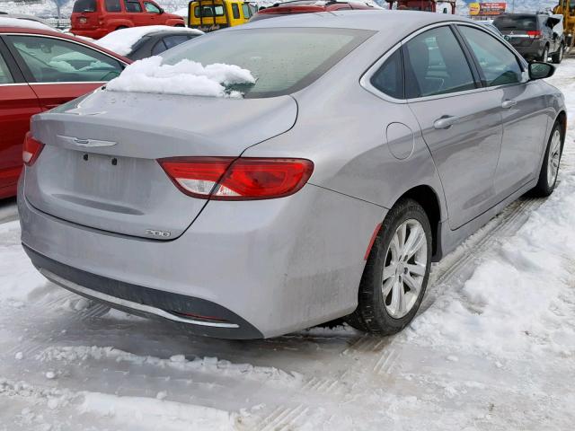 1C3CCCAB7FN691789 - 2015 CHRYSLER 200 LIMITE GRAY photo 4