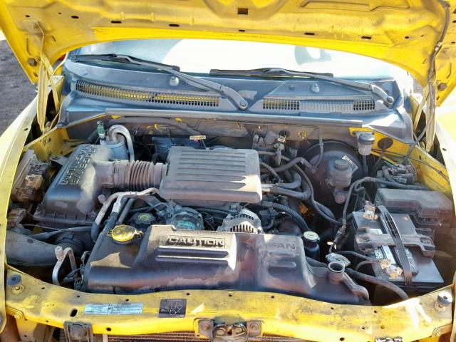 1B7FL26N5YS540735 - 2000 DODGE DAKOTA YELLOW photo 7