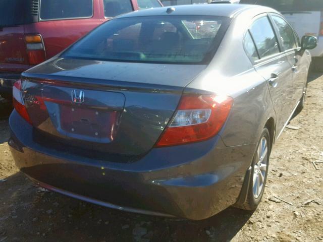 19XFB2F98CE025603 - 2012 HONDA CIVIC EXL GRAY photo 4