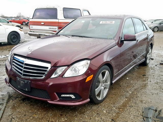 WDDHF8HB0BA485586 - 2011 MERCEDES-BENZ E 350 4MAT BURGUNDY photo 2