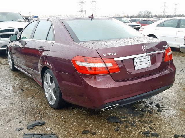 WDDHF8HB0BA485586 - 2011 MERCEDES-BENZ E 350 4MAT BURGUNDY photo 3