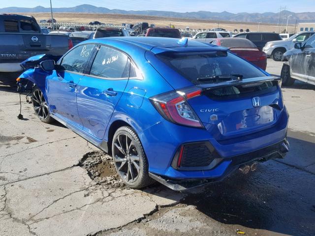 SHHFK7G44HU229234 - 2017 HONDA CIVIC SPOR BLUE photo 3