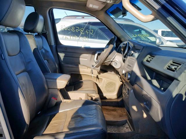 2HJYK16576H509962 - 2006 HONDA RIDGELINE BLACK photo 5