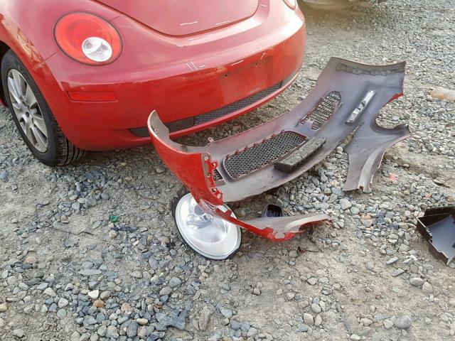 3VWPG31C58M509401 - 2008 VOLKSWAGEN NEW BEETLE RED photo 9