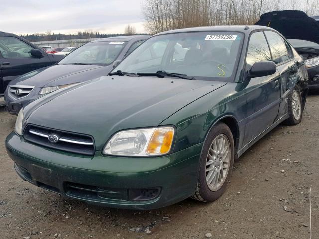 4S3BE635117215366 - 2001 SUBARU LEGACY L GREEN photo 2