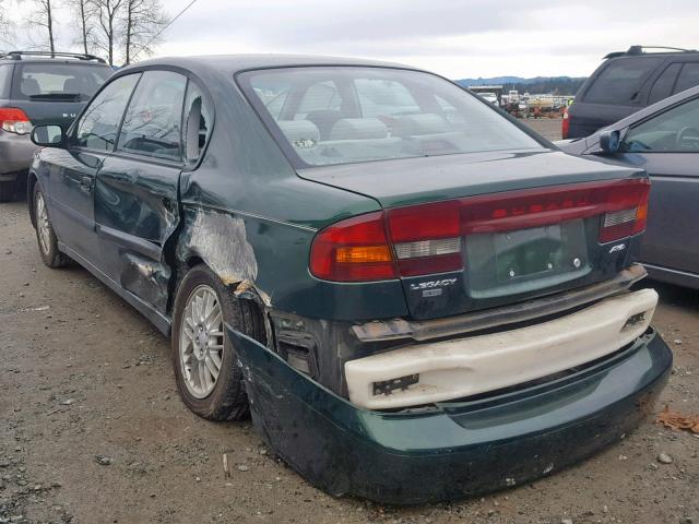 4S3BE635117215366 - 2001 SUBARU LEGACY L GREEN photo 3