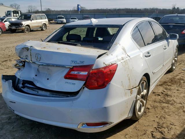 JH4KC1F30EC001323 - 2014 ACURA RLX WHITE photo 4