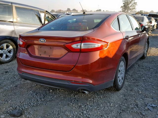 3FA6P0G73ER257045 - 2014 FORD FUSION S MAROON photo 4