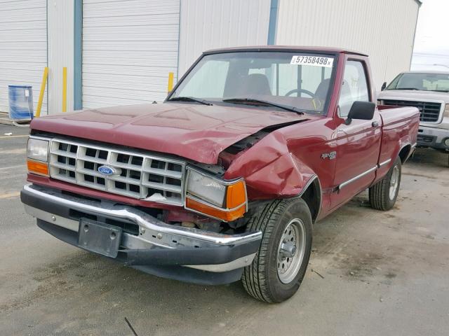 1FTCR10UXNPA99128 - 1992 FORD RANGER MAROON photo 2