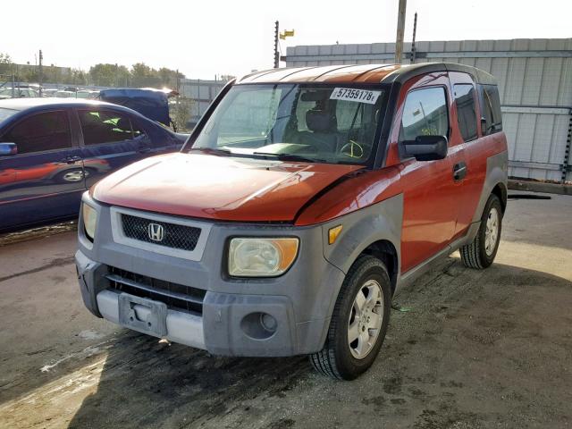 5J6YH18533L012366 - 2003 HONDA ELEMENT EX ORANGE photo 2