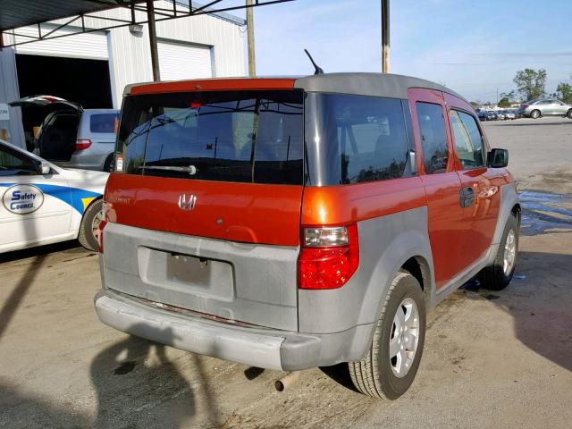 5J6YH18533L012366 - 2003 HONDA ELEMENT EX ORANGE photo 4