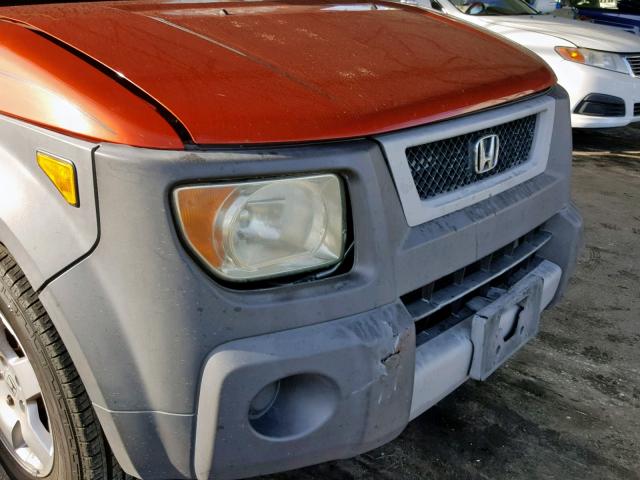 5J6YH18533L012366 - 2003 HONDA ELEMENT EX ORANGE photo 9